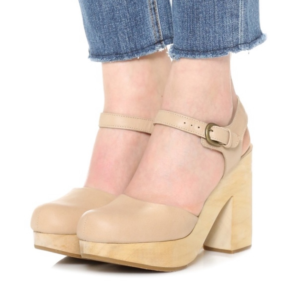 Rachel Comey Dekalb Clog Heels, Stone , sz 7